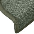 vidaXL Schodové rohože 15 ks 65x24x4 cm tmavozelené polkruhové veľké
