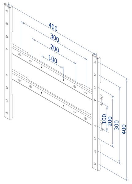 Neomounts  FPMA-VESA425 / VESA Conversion Strips - VESA 100 to 200x100, 200x200, 400x200, 400x400 / Black Adaptér, fixní, pro monitory a obrazovky, úhloprícka 27-60", nosnost 20kg, VESA 100x100 na 200x100, 200x200, 400x200, 400x400, ce