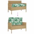 vidaXL Podložka Oxfordská látka Vzor listov 120 x 60 x 12 cm