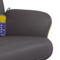 vidaXL Sklápacie masážne kreslo s podnožkou sivé umelá koža