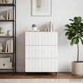 vidaXL Zásuvkový kabinet Biela 66 x 34,5 x 92 cm Kompozitné drevo