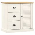 vidaXL Komoda so zásuvkami VIGO 78x40x75 cm biela borovicový masív