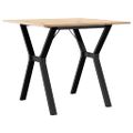 vidaXL Jedálenský stolík v tvare Y 90x90x75 cm borovica a oceľ