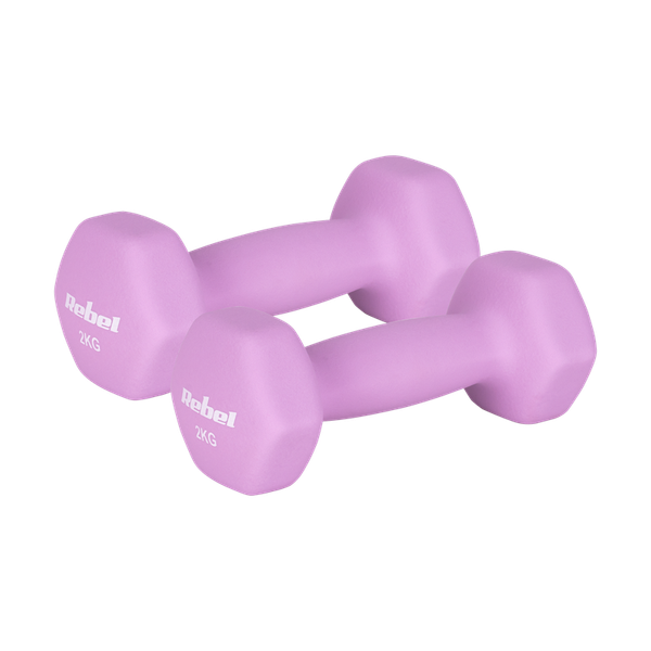 Činky REBEL ACTIVE RBA-2330-2 liatinové neoprénové HEX 2x2kg