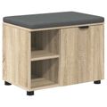vidaXL Predsieňová lavica s vankúšom Sonoma dub 60 x 38 x 46 cm
