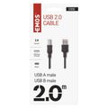 Kábel USB 2.0, A/M – B/M, 2m, čierna, EMOS S70202