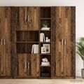 vidaXL Highboard Staré drevo 30 x 41 x 185 cm Kompozitné drevo
