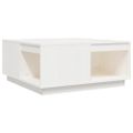 vidaXL Konferenčný stolík biely 80x81x36,5 cm borovicový masív