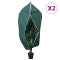 vidaXL Flísové kryty na rastliny so zipsom 2 ks 70 g/m² 1x1,55 m