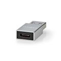 Adaptér NEDIS CCGB60925GY USB-A (M) - USB-C (F) 3.2 čierny
