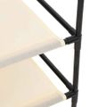 vidaXL Úložná skrinka so 6 zásuvkami 55x29x55 cm krémová oceľová