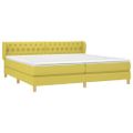 vidaXL Boxspring posteľ s matracom zelená 200x200 cm látka