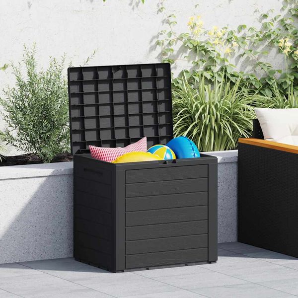 vidaXL Záhradný úložný box antracitový 58,5x46x55 cm polypropylénový