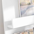 vidaXL Regál na časopisy Biela 51 x 11 x 102 cm Kompozitné drevo