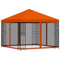 vidaXL Záhradný altánok so bočnými stenami 3 x 3 m Oranžová