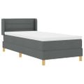 vidaXL Posteľ s pružinovým rámom Tmavo šedá 200 x 90 cm látka