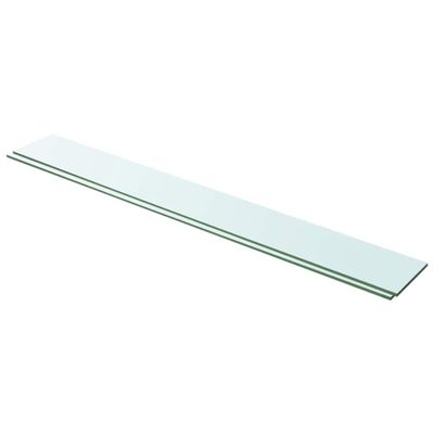 vidaXL Poličky 2 ks panel z priehľadného skla 100x12 cm