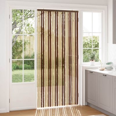 vidaXL Záves proti hmyzu z chenille Hnedá a béžová 100 x 220 cm