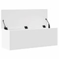 vidaXL Úložný box biely 102x35x35 cm kompozitné drevo