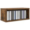 vidaXL Roh na skladovanie CD 2 ks Dymový dub 40 x 17 x 17 cm
