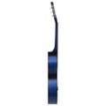 vidaXL Klasická gitara pre začiatočníkov s taškou modrá 3/4 36"