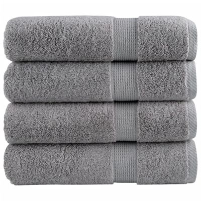 vidaXL Prémiové osušky SOLUND 4 ks sivé 100x150 cm 600 g/m2