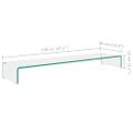vidaXL TV stojan/stojan pod monitor z priehľadného skla, 120x30x13 cm