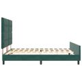 vidaXL Posteľ s pružinovým rámom Tmavozelená 180 x 200 cm Zamat
