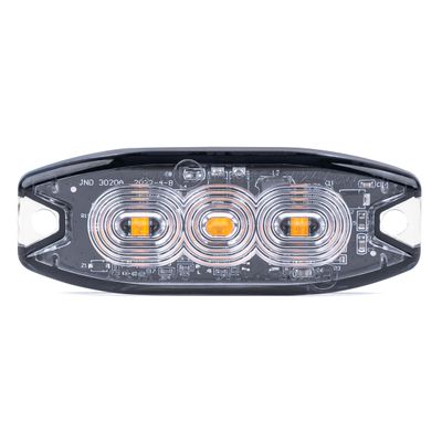 Výstražné osvetlenie oranžové 3x3W LED R65 R10 12/24V IP67