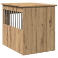 vidaXL Nábytok pre prepravku pre psa Artisan Dub 55x75x65 cm Drevo