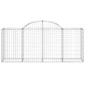 vidaXL Oblúkové gabionové koše 3 ks 200x50x80/100cm pozinkované železo