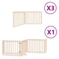 vidaXL Brána pre psa s dverami sklad. 10 panelov 800 cm topoľové drevo