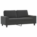 vidaXL 2-miestna pohovka tmavosivá 140 cm mikrovlákno