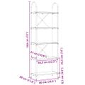 vidaXL Regál na knihy 5 úrovní 60 x 30 x 183 cm Kompozitné drevo