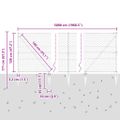 vidaXL Hexagonálny plot s stĺpom 50 x 1,2 m PVC potiahnutá oceľ Sivá
