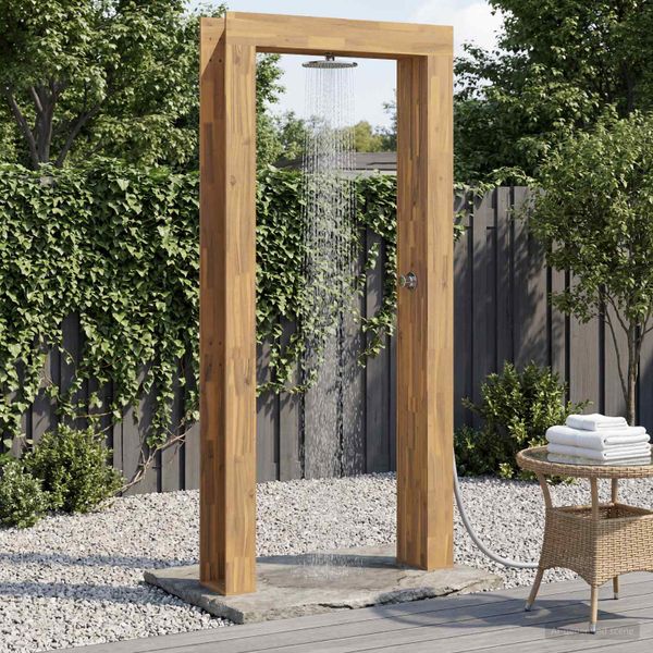 vidaXL Externá sprcha 226 cm Masívne akáciové drevo a nerezová oceľ