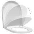 vidaXL WC sedadlo Nastaviteľné Biela 48 x 36,5 x 4,5 cm Polypropylén
