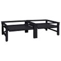 vidaXL Pedestal na práčku 2 ks Čierny 124,5 x 61,5 x 32,5 cm Oceľ
