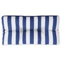 vidaXL Poduška na paletovú pohovku modro-biele pruhy 80x40x12 cm látka