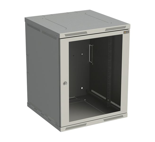 Rozvádzač nástenný SENSA 15U 600 mm, dvere sklo, RAL 7035, SENSA-15U-66-11-G