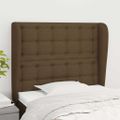 vidaXL Čelo postele so záhybmi tmavohnedé 83x23x118/128 cm látka