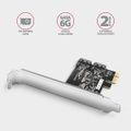 AXAGON PCES-SJ2, PCIe řadič - 2x interní SATA 6G port, JMB582, SP & LP Radic, PCIe 3.0 x2, 2× SATA III, cipset Jmicron JMB582, vcetne low profile záslepky
