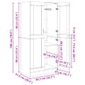 vidaXL Šatník sivý dub sonoma 82,5x51,5x180 cm spracované drevo