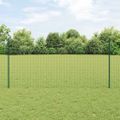 vidaXL Euro oplotenie s pilierom 10 x 1,2 m PVC potiahnutá oceľ Zelená