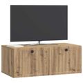 vidaXL Nástenná TV skrinka 78,5 x 41 x 30 cm Dub artisan