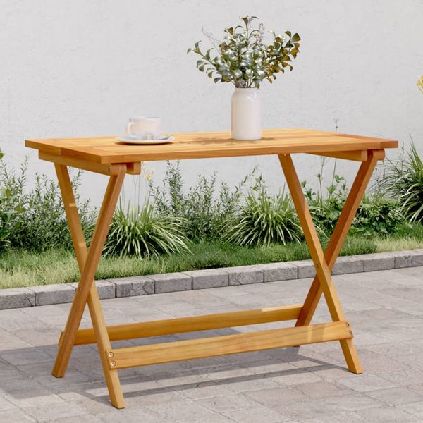 vidaXL Skladací záhradný stôl 90x52,5x65 cm akáciový masív