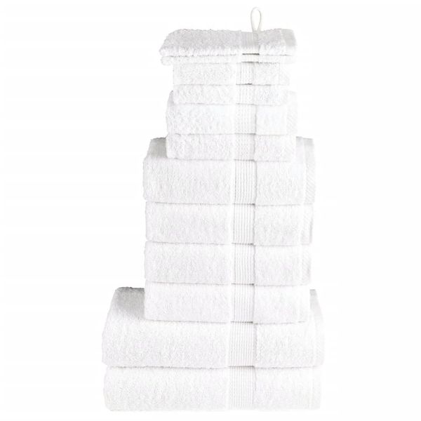 vidaXL 12-dielna prémiová sada uterákov SOLUND biela 600 g/m²