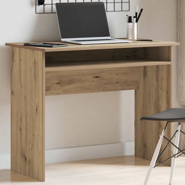 vidaXL Stôl dub artisan 90x50x74 cm kompozitné drevo