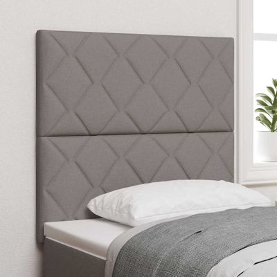 vidaXL LED hlavová doska Sivohnedá látka