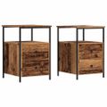 vidaXL Nočné stolíky 2 ks staré drevo 34x35,5x50 cm kompozitné drevo